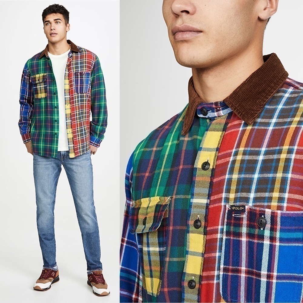 Polo Ralph Lauren Brushed Cotton Plaid Fun Shirt M